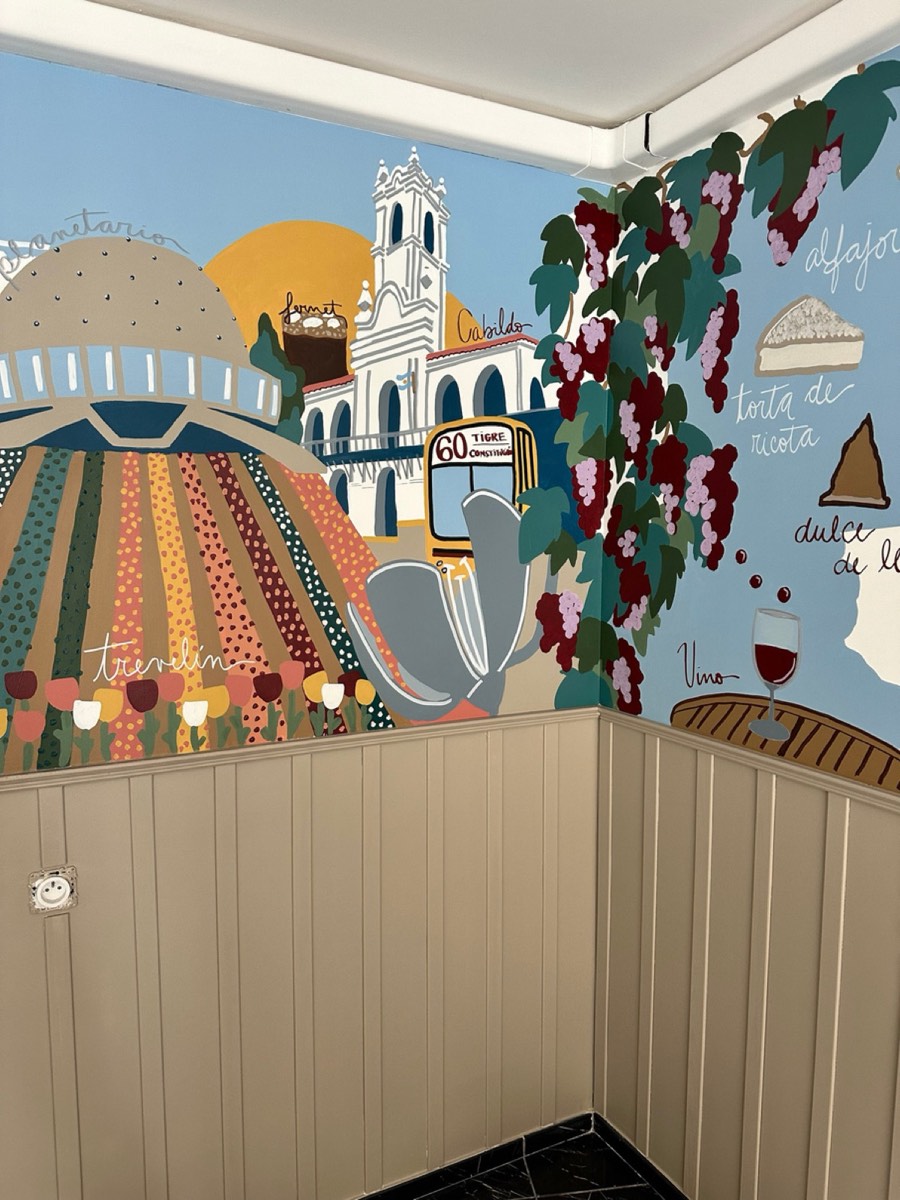 Vue d'ensemble de la fresque Station Sucrée